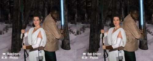 Rey & Finn prepare to fight Kylo
